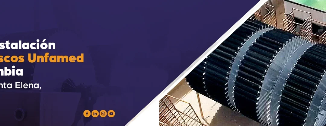 Unfamed participa en la remodelación de la PTAR Santa Elena, en Colombia, con la instalación de dos biodiscos