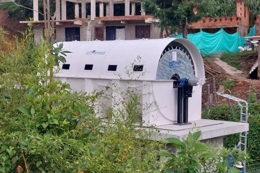 Unfamed ha instalado un nuevo biodisco en la vereda de Galicia Poblado, Colombia